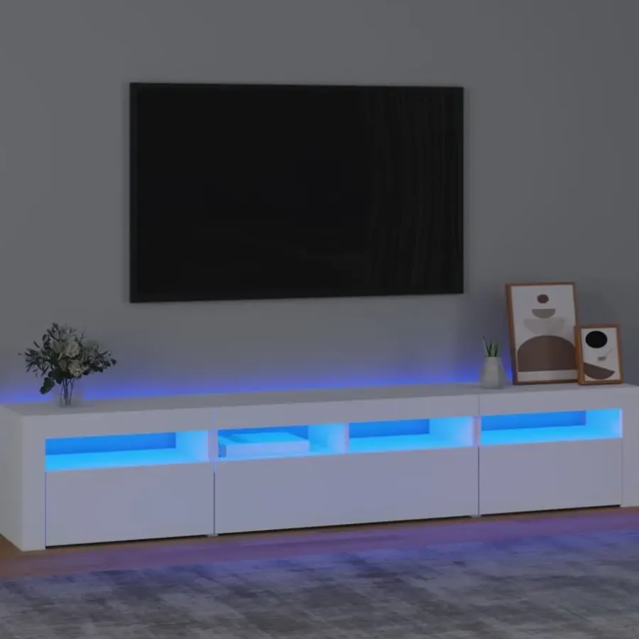 vidaXL - Tv-kast - Wit - Bewerkt hout