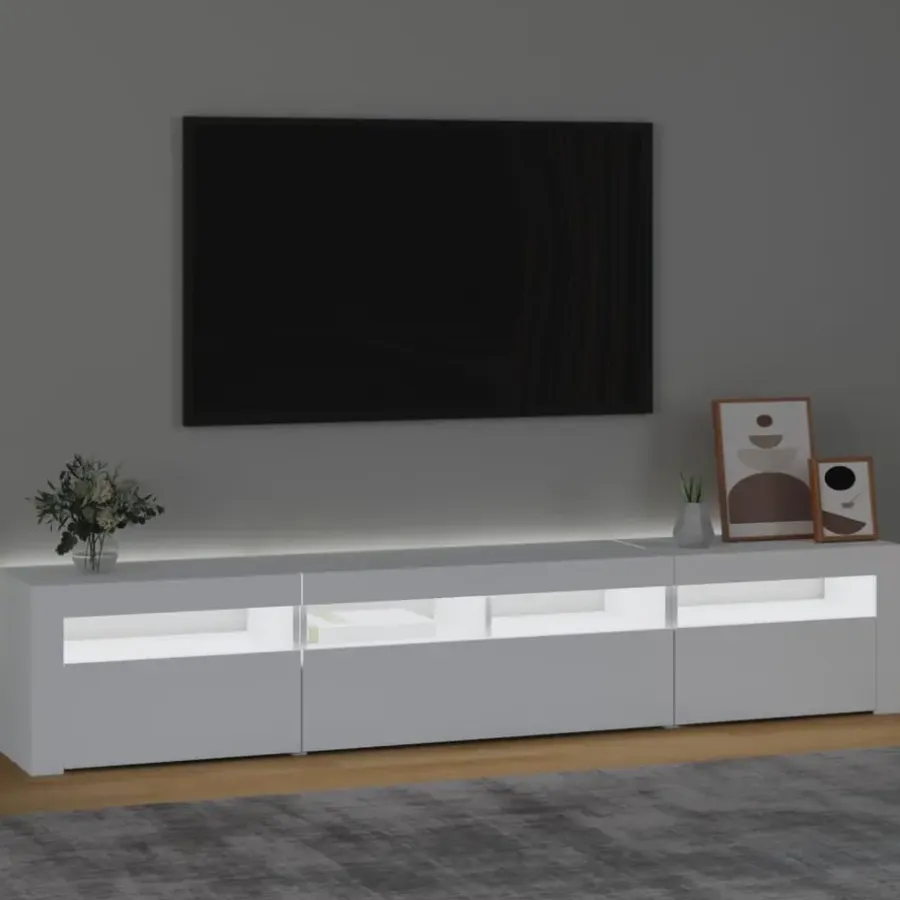 vidaXL - Tv-kast - Wit - Bewerkt hout