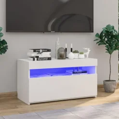 Tv Meubels-vidaXL - Tv-kast - Wit - Bewerkt hout