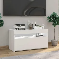 Tv Meubels-vidaXL - Tv-kast - Wit - Bewerkt hout