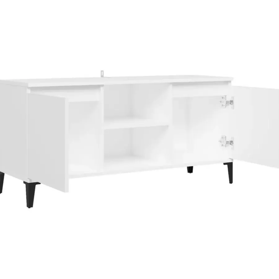 vidaXL - Tv-kast - Wit - Bewerkt hout