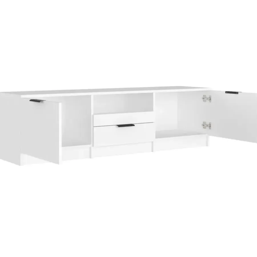 vidaXL - Tv-kast - Wit - Bewerkt hout