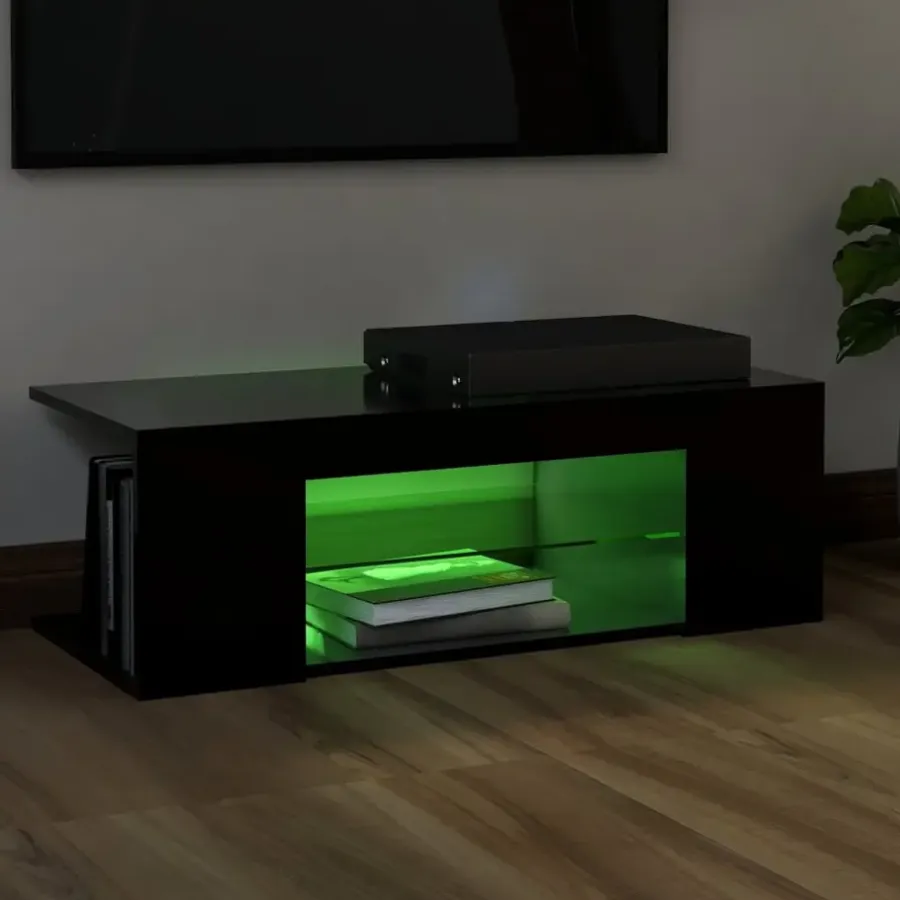 Tv Meubels-vidaXL - Tv-kast - Zwart - Bewerkt hout