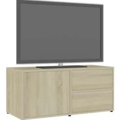 Tv Meubels-vidaXL - Tv-meubel - Bruin - Bewerkt hout