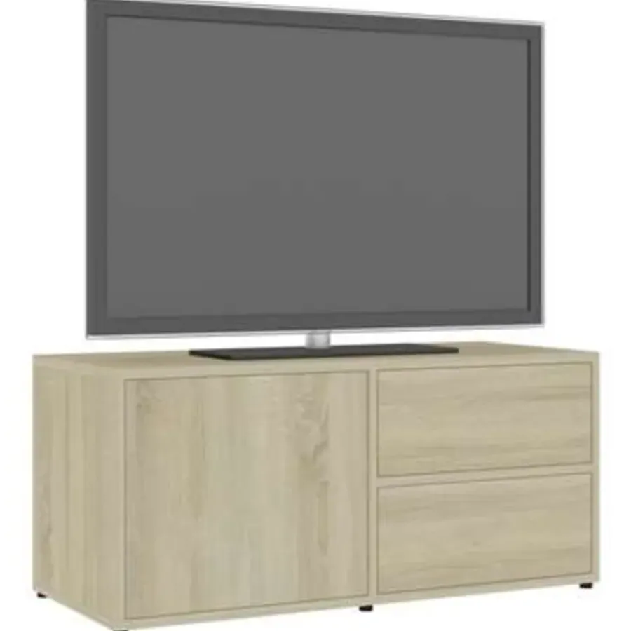 Tv Meubels-vidaXL - Tv-meubel - Bruin - Bewerkt hout