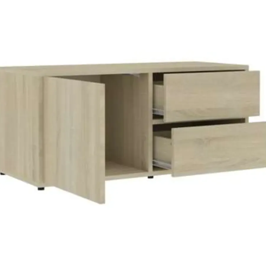 Tv Meubels-vidaXL - Tv-meubel - Bruin - Bewerkt hout
