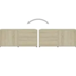 Tv Meubels-vidaXL - Tv-meubel - Bruin - Bewerkt hout