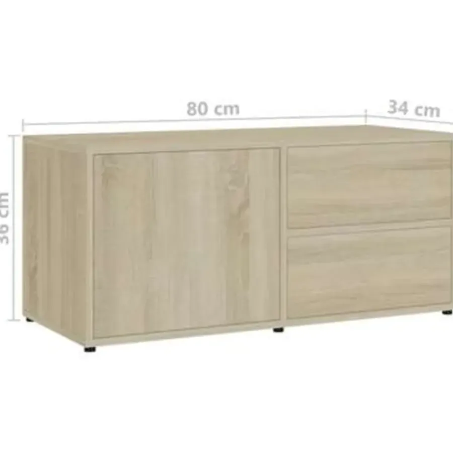 Tv Meubels-vidaXL - Tv-meubel - Bruin - Bewerkt hout