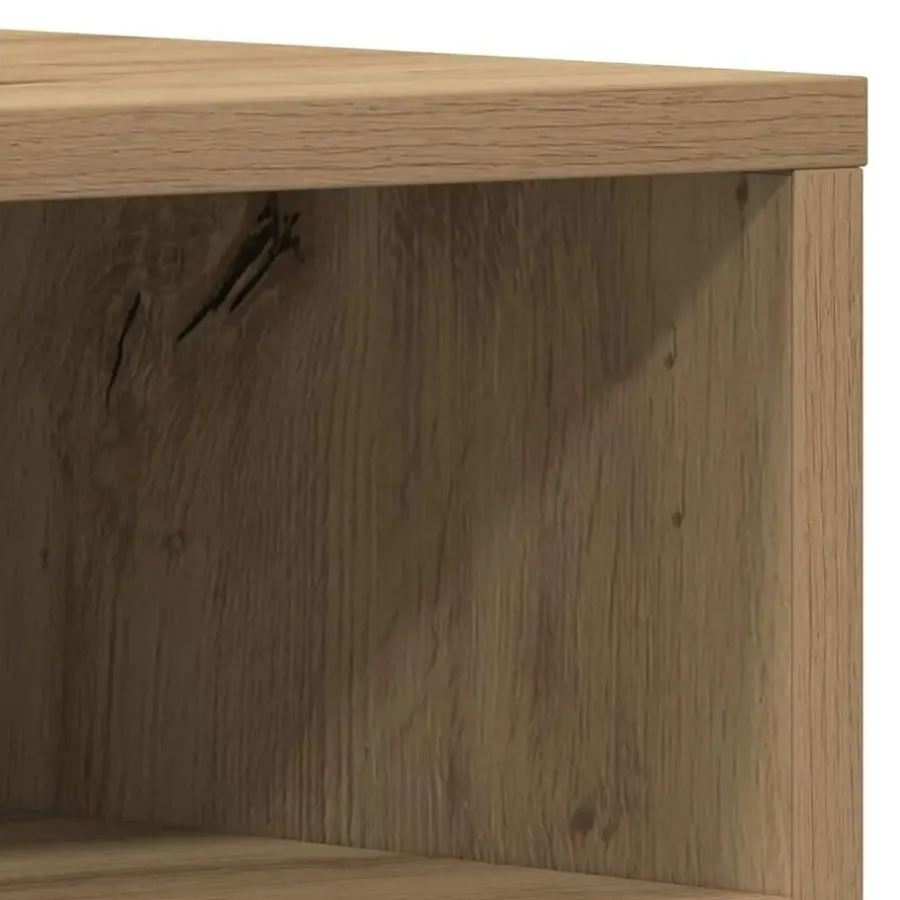 vidaXL - TV-meubel 3 vakken 3 deuren - Artisanaal eiken - Hout - 150x30x44.5 cm