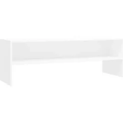 Tv Meubels-vidaXL - Tv-meubel - Wit - Bewerkt hout