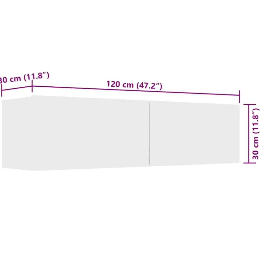 Tv Meubels-vidaXL - Tv-meubel - Wit - Bewerkt hout