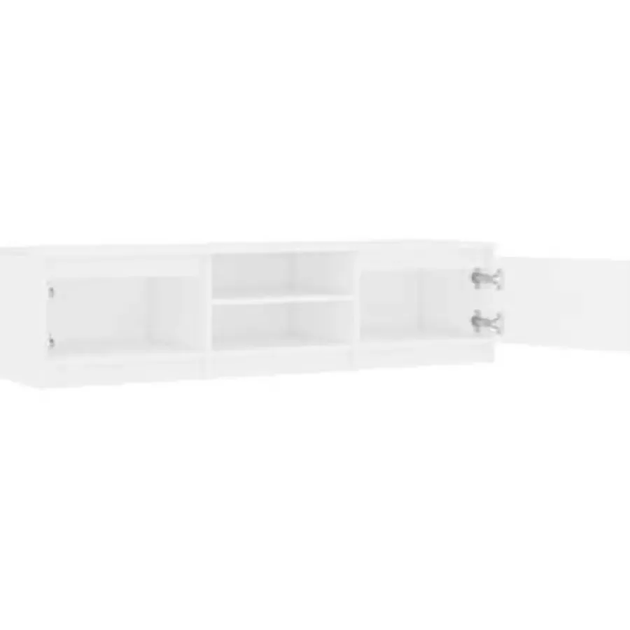 Tv Meubels-vidaXL - Tv-meubel - Wit - Bewerkt hout
