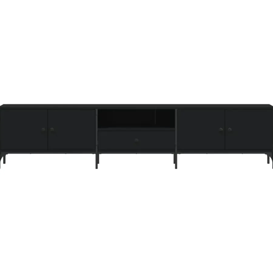 vidaXL - Tv-meubel - Zwart - Bewerkt hout