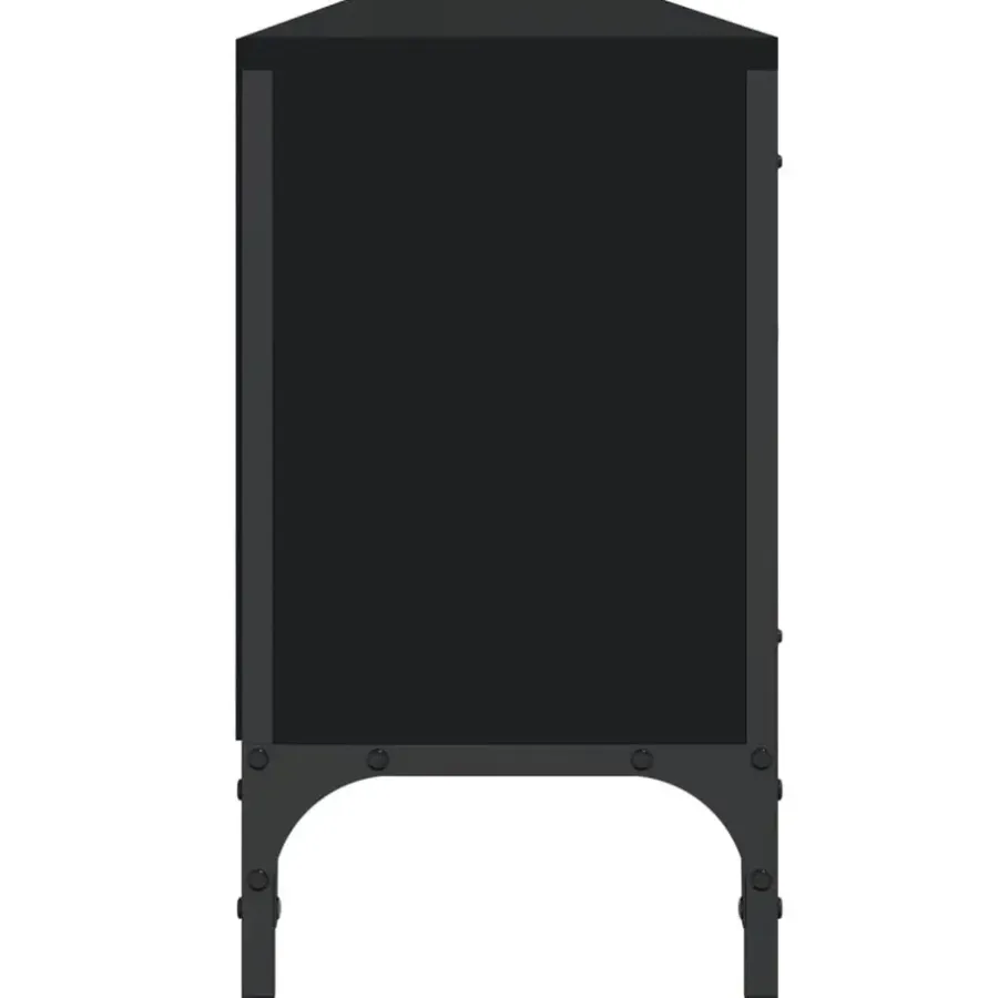 vidaXL - Tv-meubel - Zwart - Bewerkt hout