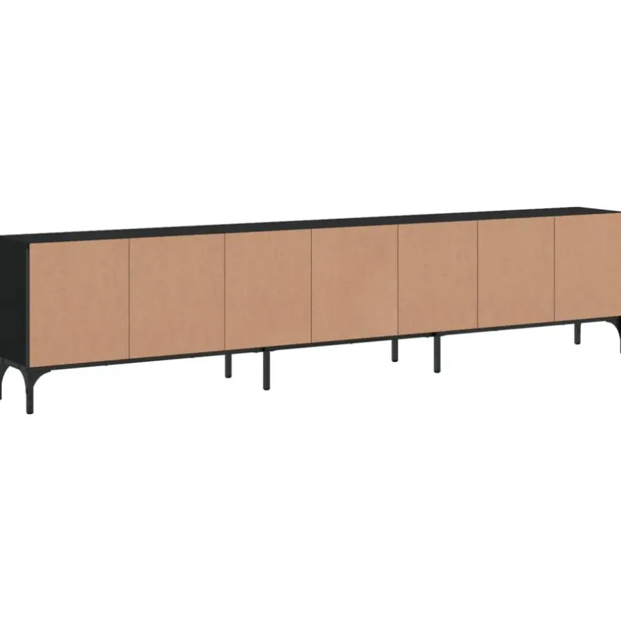 vidaXL - Tv-meubel - Zwart - Bewerkt hout