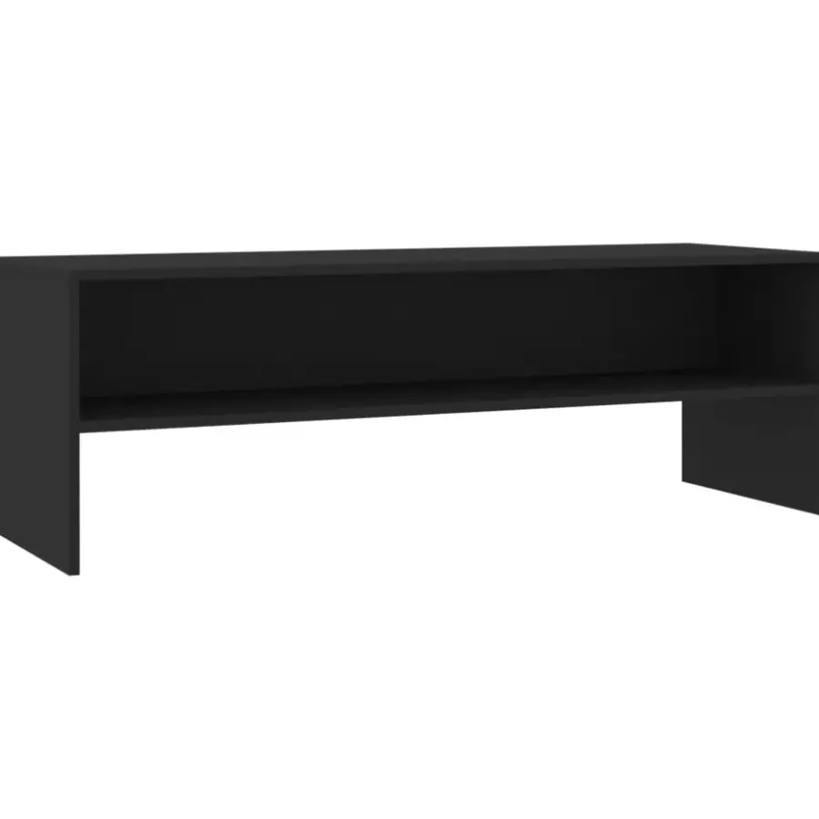 Tv Meubels-vidaXL - Tv-meubel - Zwart - Bewerkt hout