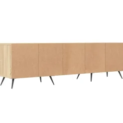 Tv Meubels-vidaXL - TV-meubel met 3 deuren en 3 vakken - Sonoma eiken - 150x30x44.5 cm
