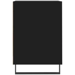 Tv Meubels-vidaXL - TV-meubel met 2 deuren 3 vakken - Zwart - Hout en metaal - 100x35x55 cm