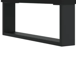 Tv Meubels-vidaXL - TV-meubel met 2 deuren 3 vakken - Zwart - Hout en metaal - 100x35x55 cm
