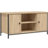 Tv Meubels-vidaXL - TV-meubel met 2 deuren 2 vakken - Sonoma eiken - Hout - 100x40x50 cm