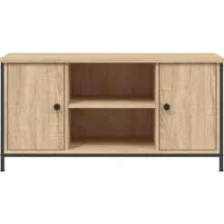 Tv Meubels-vidaXL - TV-meubel met 2 deuren 2 vakken - Sonoma eiken - Hout - 100x40x50 cm