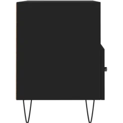 Tv Meubels-vidaXL - TV-meubel met 2 lades en 2 vakken - Zwart - Hout - 80x36x50 cm