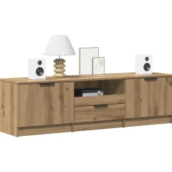 vidaXL - TV-meubel met 1 lade en 2 deuren - Artisanaal eiken - 140x35x40 cm