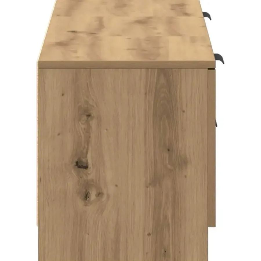 vidaXL - TV-meubel met 1 lade en 2 deuren - Artisanaal eiken - 140x35x40 cm