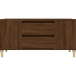 vidaXL - TV-meubel met 2 lades - Bruin eiken - Hout - 102x44.5x50 cm