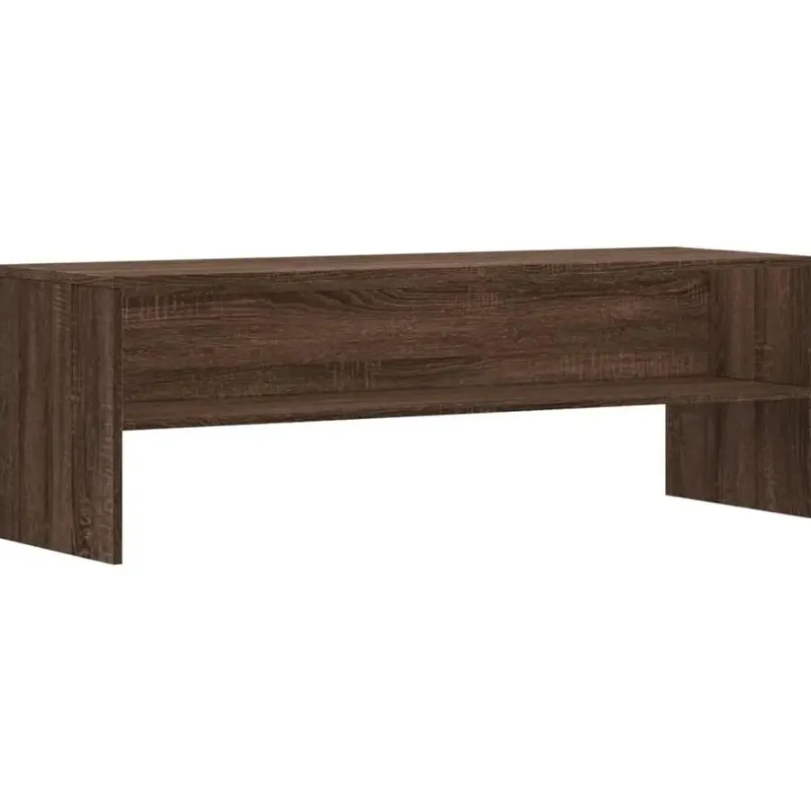 Tv Meubels-vidaXL - TV-meubel met 2 legplanken - Bruin eiken - Hout - 120x40x40 cm