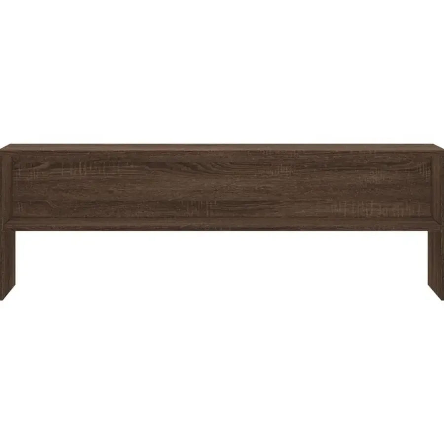 Tv Meubels-vidaXL - TV-meubel met 2 legplanken - Bruin eiken - Hout - 120x40x40 cm
