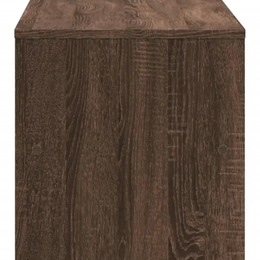 Tv Meubels-vidaXL - TV-meubel met 2 legplanken - Bruin eiken - Hout - 120x40x40 cm