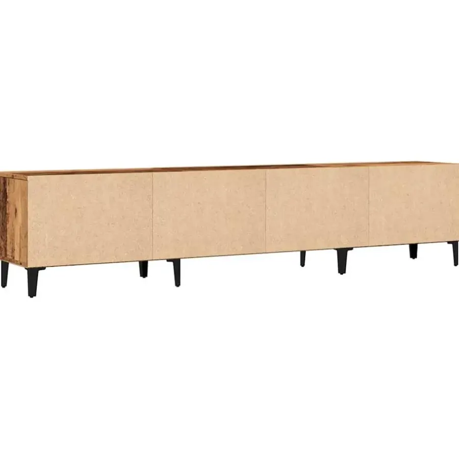 vidaXL - TV-meubel met 2 vakken 4 deuren - Oud hout - 180x31.5x40 cm