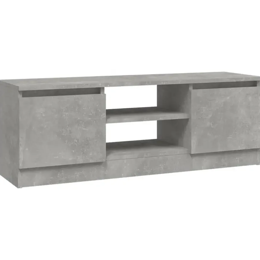 vidaXL - Tv-meubel met deur - Grijs - Bewerkt hout - 102 x 30 x 36 cm