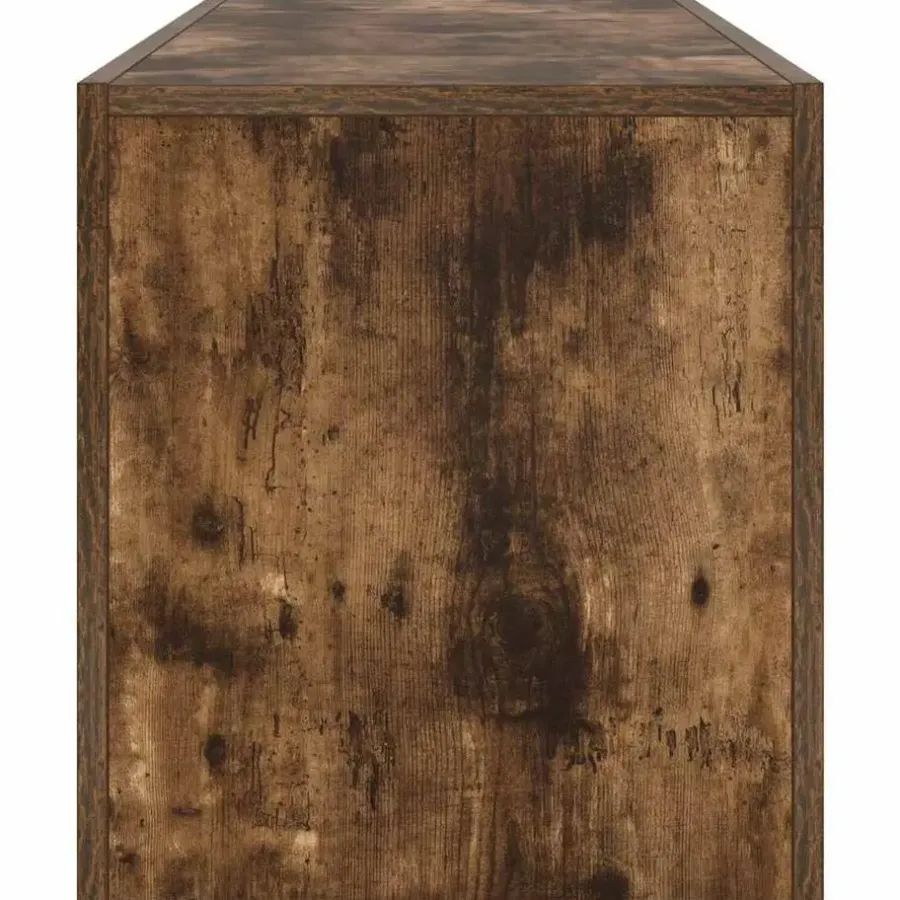 Tv Meubels-vidaXL - TV-meubel met LED-verlichting - Gerookt eiken - Hout - 120x35x40 cm