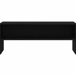 vidaXL - TV-meubel met legplank - Zwart eiken - Bewerkt hout - 100x40x40 cm