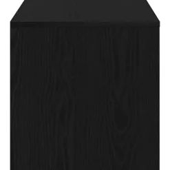 vidaXL - TV-meubel met legplank - Zwart eiken - Bewerkt hout - 100x40x40 cm