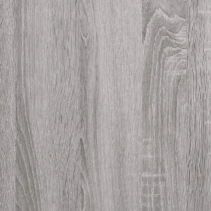 Tv Meubels-vidaXL - TV-meubel met wieltjes en 4 vakken - Grijs - Bewerkt hout - 90 cm