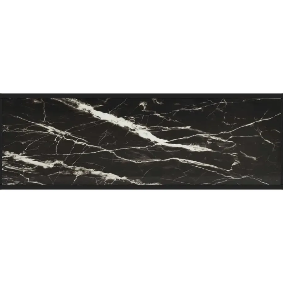 Tv Meubels-vidaXL - Tv-meubel met zwart marmerglas - Zwart - Glas - 120 x 40 x 40 cm
