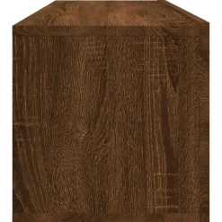 Tv Meubels-vidaXL - Tv-wandmeubel - Bruin eikenkleur - Bewerkt hout - 100 x 30 x 30 cm