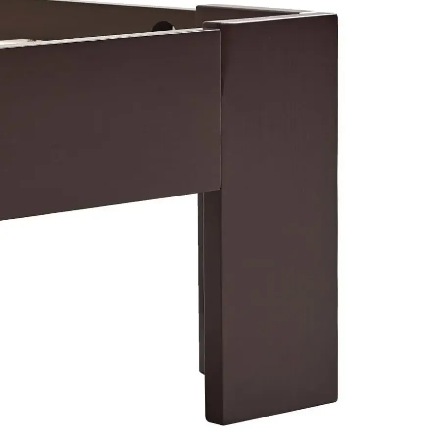 Twijfelaars-vidaXL - Tweepersoonbed - Donkerbruin - Massief grenenhout - 180x200 cm