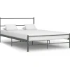 2-Persoons Bedden-vidaXL - Tweepersoonbed - Grijs - Metaal - 160x200 cm