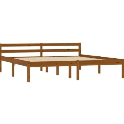 2-Persoons Bedden-vidaXL - Tweepersoonbed - Honingbruin - Massief grenenhout - 160x200 cm