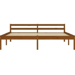 2-Persoons Bedden-vidaXL - Tweepersoonbed - Honingbruin - Massief grenenhout - 160x200 cm