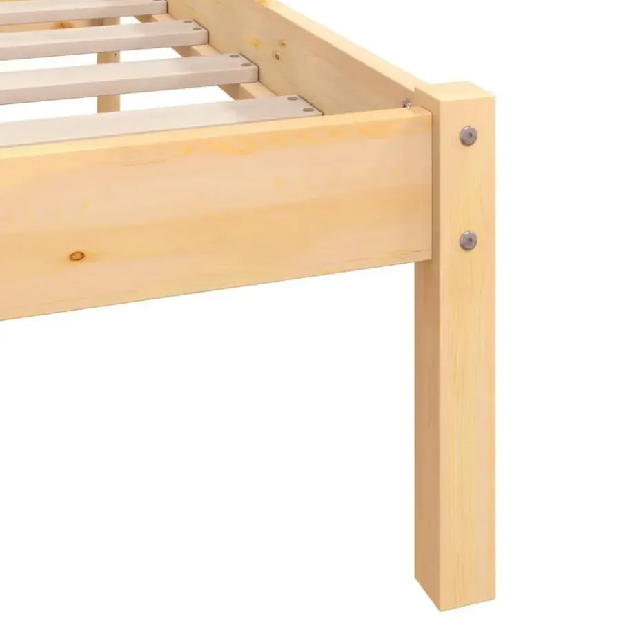 vidaXL - Tweepersoonbed - Naturel - Massief grenenhout - 180x200 cm