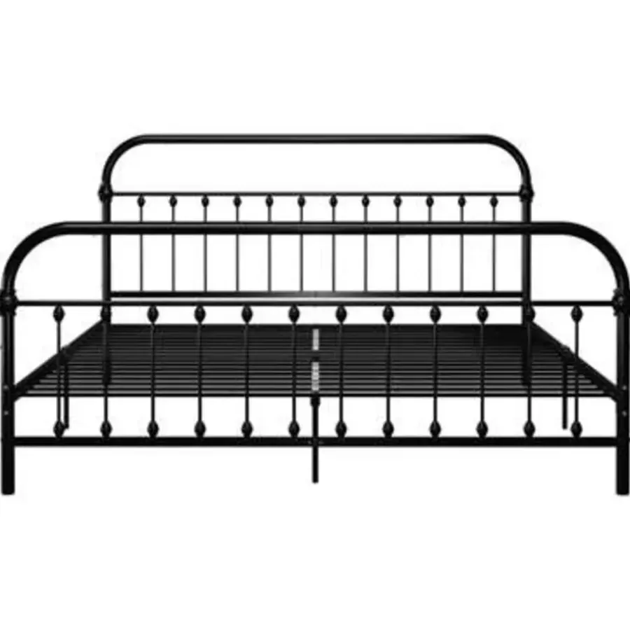 2-Persoons Bedden-vidaXL - Tweepersoonbed - Zwart - Metaal - 180x200 cm
