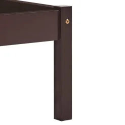 Twijfelaars-vidaXL - Tweepersoonbed met hoodfbord - Donkerbruin - Hout - 160x200 cm