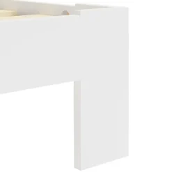 Twijfelaars-vidaXL - Tweepersoonbed met lattenbodem - Wit - Massief grenenhout - 160x200 cm