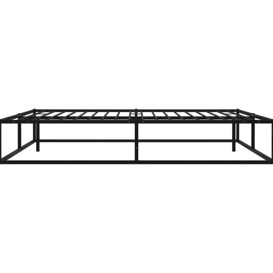 vidaXL - Tweepersoonbed pallet - Zwart - Metaal - 180x200 cm