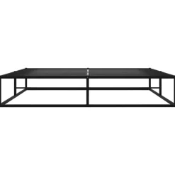 vidaXL - Tweepersoonbed pallet - Zwart - Metaal - 180x200 cm